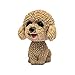Comidox Handmade childhood memory BobbleHead Dogs Car Dash Puppy for Car Vehicle decoration rocking head dog made by superior Natural Resin Teddy-Yellow 1pc