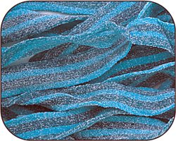Sour power blue berry blueberry belts candy 1 pound bag