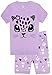 shelry Girls Pajamas Children Kids Cat Sleepwear 100% Cotton Short Set