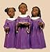 African American Children's Choir Figurine in Purple