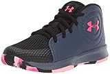 Under Armour Unisex-Kid's Pre School 2019 Basketball Shoe, Downpour Gray (401)/Black, 3