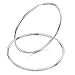 Amberta 925 Sterling Silver Fine Circle Hinged Hoops - Round Creole Sleeper Earrings Diameter Size: 7 10 15 20 25 35 45 55 mm (55mm)