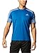 Adidas Mens Climacore Climalite Althletic Mesh Shoulder TShirt (Large, EQT Blue)
