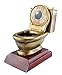 Decade Awards Bowling Toilet Bowl Trophy, Gold - Bowler Last Place Award - 5 Inch - Engraved Plate on Request