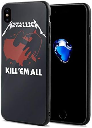 Amonee Metallica Men's Kill 'Em All Tour Phone Cover for iPhone X,Full Protective,Anti-Scratch Back Black,Drop Protection,Cushion Frame