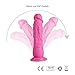Realistic Dildo, Louviva 9 inch Lifelike Liquid Silicone Big Penis, Women Sex Toys with Strong Suction Cup (Pink) ?-g