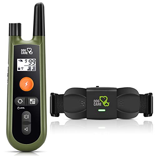 DOG CARE Dog Training Collar Dog Training Collar with Remote, 3 Modes, Rechargeable Waterproof Dog Training Collar for Small Medium Large Dogs, 1000ft Remote Range, Safe & Humane