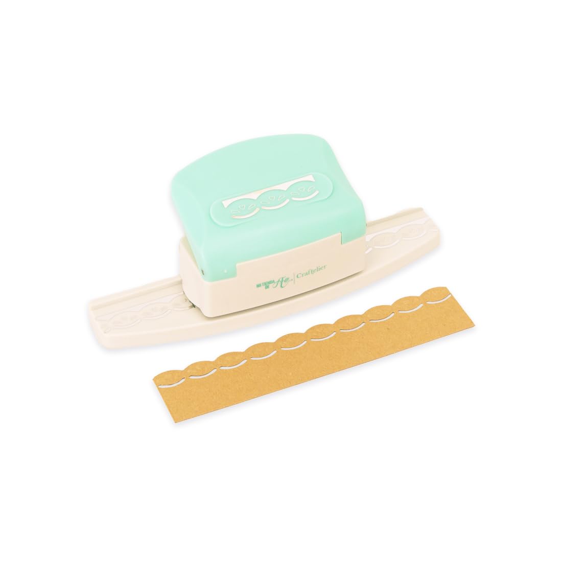 Craftelier Pressure Lever Punch for Making Decorative Doily-Shaped Edges with Embossed Hearts on Paper and Card, Die-Cut, Perfect for Scrapbooking and Crafts