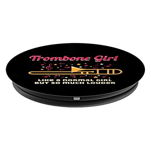 Funny Trombone Girl Player Gift Accessories Stuff Women Girl PopSockets Grip and Stand for Phones and Tablets