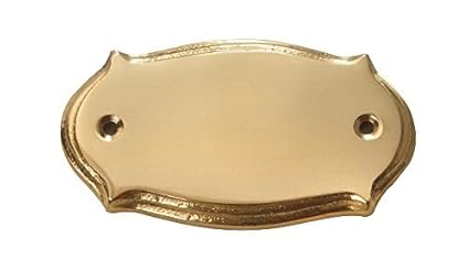 EDEL DESIGN OVAL PHANTASIE MASSIV MESSING TÜRSCHILD 8,3 x 0,5 x 4,8 cm inkl. wunsch Gravur