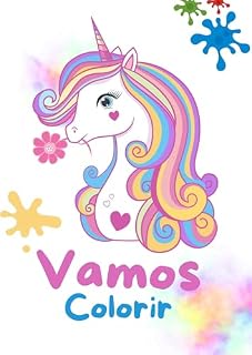 Livro Livro infantil para colorir de unicónios