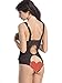 Amoretu Womens Cupless Teddy Crotchless Lace Bodysuit Lingerie (Black 1504)