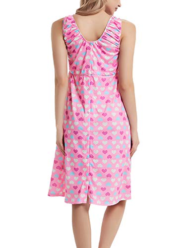 GINKANA Womens Maternity Labor Delivery Gown Hospital Nightgown Nursing Breastfeeding Tank Dress