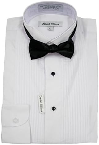 Daniel EllissaBoys Tuxedo Shirt & Bow Tie 04 White