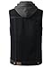 URBANCREWS Mens Hipster Hip Hop Button-Down Sleeveless Denim Vest Jacket