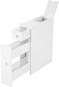 EBTOOLS Cómoda de Baño Estrecho, Armario de Suelo para Baño con Cajones