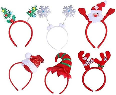 Amazon Ccinee クリスマス カチューシャ ヘアバンド 髪飾り 6pcs クリスマスツリー スノー サンター 帽子 トナカイ クリスマス雑貨 おもちゃ