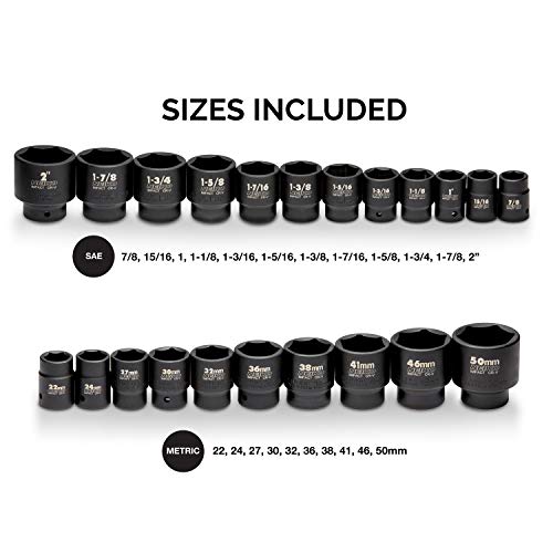 Neiko 02499A 3/4" Drive Jumbo Master Impact Socket Set, 27 Piece