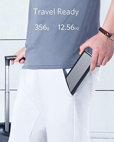 Portable Charger Anker PowerCore 20100mAh - Ultra High Capacity Power Bank with 4.8A Output and PowerIQ Technology, External Battery Pack for iPhone, iPad & Samsung Galaxy & More (Black) (A1271)