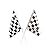 24 Party Favors RACING Nascar Race Car MINI Black White CHECKERED FLAGS