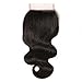VRBest Hair Brazilian Body Wave Virgin Hair with Closure 3 Bundles with Lace Closure Free Part 10A 100% Unprocessed Human Hair Bundles Weave Extensions Natural Black Color Remy Hair(12 14 16 + 10)