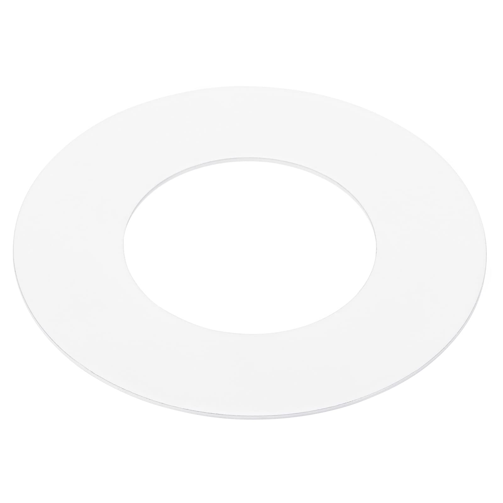 PATIKIL 1.38" ID 2.6" OD Light Trim Ring, White Goof Ring Matte Circular Light Cover Lighting Fixture for Ceiling Wall Recessed Can Downlights — image 1