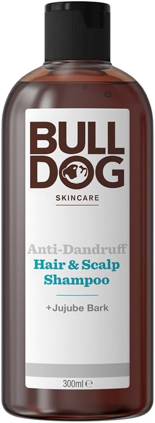 BULLDOG Anti-Dandruff Shampoo for Men 300ml Flake Free Scalp Jujube Bark