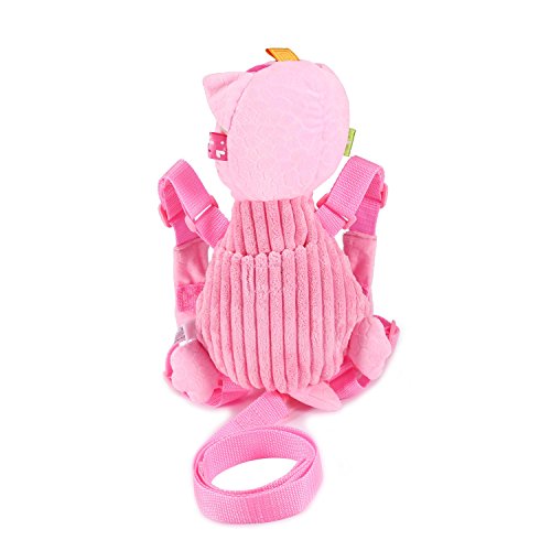 Kids Soft Plush 2 in 1 Harness Safety Toddler Backpack with Leash for