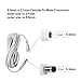Dericam Universal 20ft Power Extension Cable, DC 12 Volt Power Adapter Extension Cord, Extend Additional 20ft/6 Meters Length for DC 12V Power Adapter or Wall Charger, 5.5mm DC Plug, 12V-6M, White