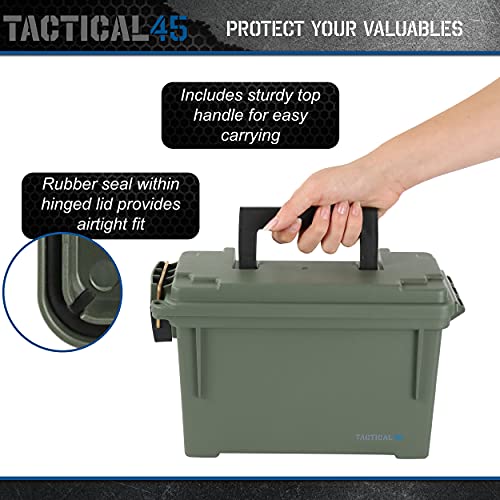 Tactical45 Ammo Storage Crate Lockable Ammunition Storage Box 1 Pack