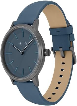 Reloj para Hombre, Movimiento de Cuarzo de Tres Agujas y Caja de 42 mm con Correa de Cuero