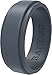 Silicone Wedding Rings 3 Pack Wedding Bands All Sizes for Active Men and Women, Fitness, Engineers, Sports, Weightlifting | Comfortable Fit, Skin Safe Soft Rubber Wedding Rings (Black, Blue, Gray, 10)