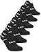 TM-MZS04-BLK_L Tesla Men's 6-Pack Atheltic No Show Socks Cushioned Comfort w Mesh TM-MZS04