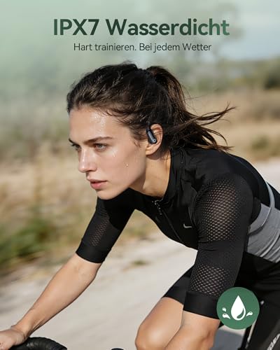 Sports Bluetooth Headphones with Ear Hook, ANC Noise Cancelling & Transparency Mode, 96H Runtime, IPX7 Water Resistant, ENC Microphone, In-Ear Headphones with Secure Hold for Running, Fitness