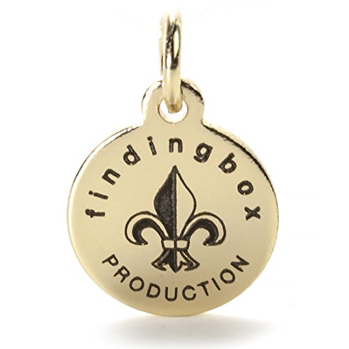 Custom Jewelry Tag, Laser Engraved Circle Disc with Logo Branded, 6 ~ 12mm Diameter, Jump Ring Attached (10mm 100PCS 1-side Engraved, Gold)