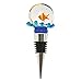 1 X FISH ART GLASS - Glass Fishbowl Wine Bottle Stopper - Great Gift for Wine Lovers! by TRUE