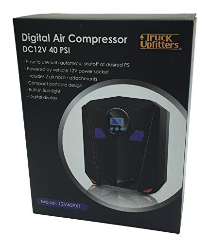 Truck Upfitters' 12V Air Compressor Pump with Digital Display and Auto Preset. Compact, Perfect for Car/Truck Tires and All Your Marine/Boat Inflatables! - Thumbnail 5