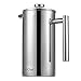 X-Chef French Press Coffee Maker 304 Stainless Steel Coffee Press Double-Wall & 3-Layered Filtration with 3 Extra Filter Screen for Home Office (50oz/1500ml)