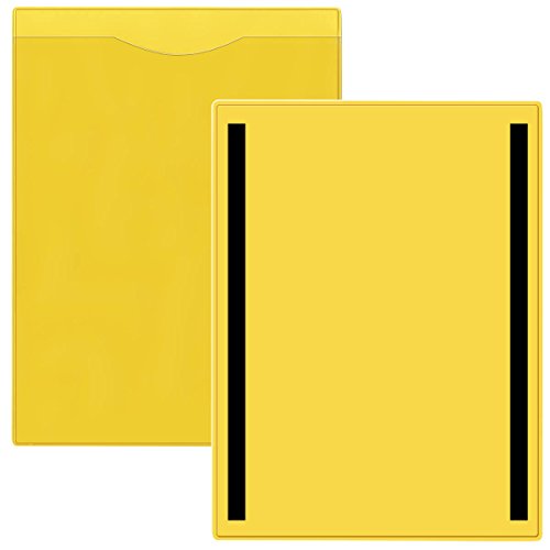StoreSMART - Plastic File Jackets - Magnetic - Yellow 100-Pack - Open SHORT Side - FJ85SML-PQY-100