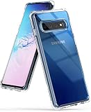 Ringke Fusion Designed for Galaxy S10 (6.1") Crystal Clear PC Back Case Anti-Cling Dot Matrix Technology Lightweight Transparent TPU Bumper Drop Protective Phone Cover for Galaxy S10 - Clear