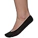 Avidlove Women No-Show Low-Cut Hidden Flat Boat Line Sock Liners 4 Pairs Black+Skin