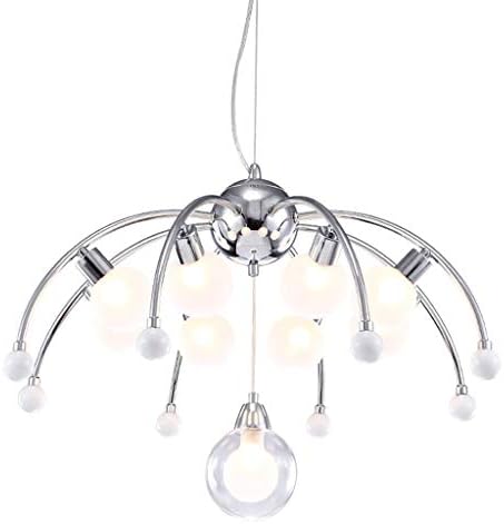 HN Lighting Glass Ball Pendant Ceiling Hanging Lamp Lighting Fixture, G9 Light9 Creative Restaurant Bedroom Modern Style Living Room Chandelier