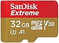 SanDisk Extreme microSDHC 32GB + SD Adapter + Rescue Pro Deluxe 100MB/s A1 C10 V30 UHS-I U3