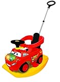 Kiddieland Toys Cars 3 Mcqueen 4-in-1 Revvin' Lights Activity Foot to Floor Ride on, Red, 41.5
