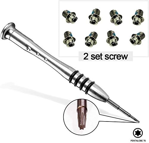 LIANG 2 Sets Replacement HDD Hard Disk Drive Screws with Screwdriver for MacBook Pro 13 15 17 inch A1278 A1286 A1297 2009 to 2012, T6 Torx Repair Tool Kit Laptop PC Computer SSD Mount Screw