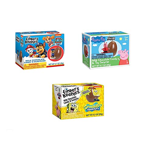 Finders Keepers Chocolate Egg Surprise Candy Variety Pack of 18