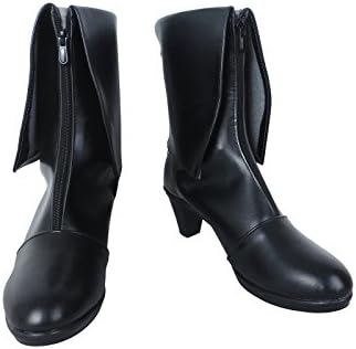 YuanCos Steins Gate Future Gadget Lab Kurisu Makise Girls Black Cosplay Shoes Boots