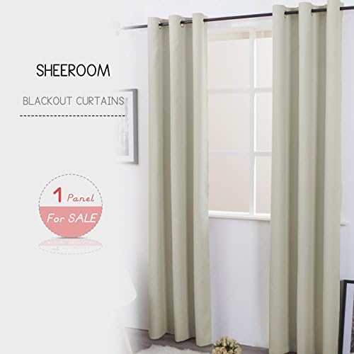 Room Darkening Thermal Insulated Blackout Curtains Taupe Beige, Grommet Window Drapes for Bedroom Living Room Nursery Room,1 Panel, 42x63 Inches by Sheeroom