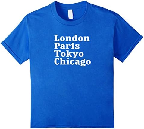 Kids London Paris Tokyo Chicago T-Shirt 4 Royal Blue
