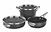 Calphalon Premier Space Saving Nonstick Supper Club Set, 2032932, Black, 5-Piece